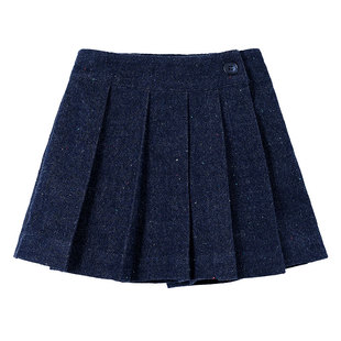 允儿妈女童2026春夏彩点纱假两件牛仔百褶裤裙儿童新款短裤裤子潮