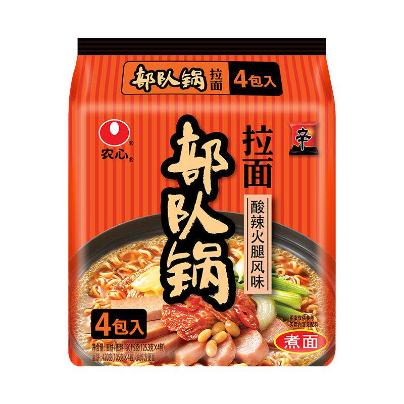 农心部队锅拉面酸辣火腿味韩式