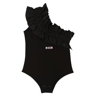 3z现货MSGM童装25春夏女童字母logo印花短袖T恤上衣polo