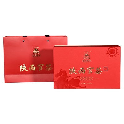【福禄官茶】泾渭茯茶黑茶金花茯砖茶陕西安特产 陕西官茶200*2
