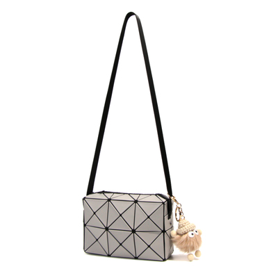 几何菱格小包包单肩斜挎百搭女包