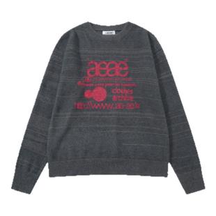 【现货】callmebabysoft韩国小众AEAE字母logo提花圆领针织衫毛衣