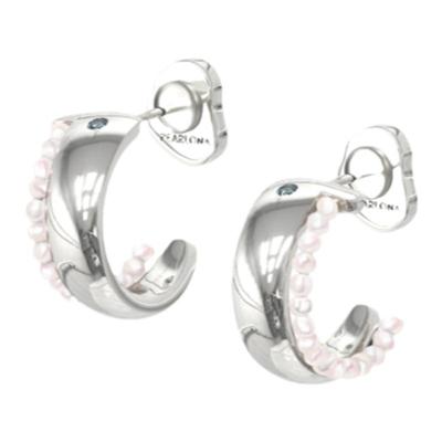 PEARLONA小C迷你巴洛克珍珠锆石章鱼腿耳钉米粒珠耳饰周雨彤同款