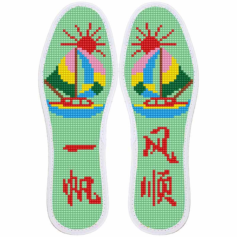 十字绣鞋垫半成品形艺