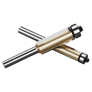 蓝科带轴承修边刀双刃直刀木工铣刀修边机刀头大全锣机雕刻机刀具