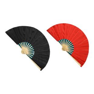 扇子跳舞扇小影原版影时候一面大红一面黑色绸布扇元旦集训专用扇