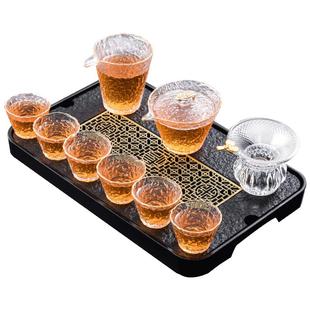 日式玻璃茶具泡茶套装轻奢家用功夫茶杯高档盖碗办公室泡茶器茶壶