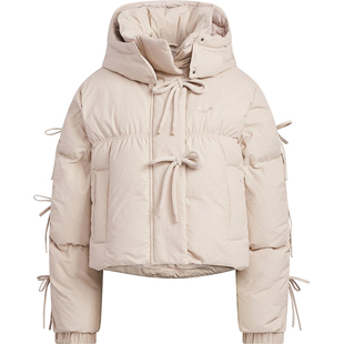 Adidas/阿迪达斯正品BOW PLAY DOWN女士休闲时尚连帽羽绒服KC2610