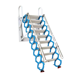 壁挂阁楼伸缩楼梯家用复式手动室内外升降折叠梯伸拉伸消防梯定制