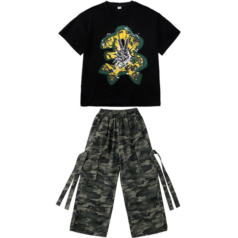 儿童街舞嘻哈hiphop演出装架子鼓