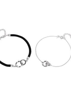 环环相扣情侣手链男女一对ins