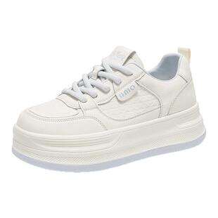 戈美其厚底小白鞋女款2026新款春季百搭增高软底女鞋透气休闲板鞋