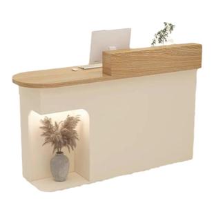 服装店收银台现代简约吧台网红潮店小型前台带灯美容院接待台柜台