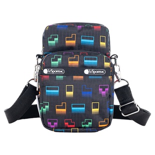 LeSportsac乐播诗新款Tetris联名童趣满印彩格手机包手提斜挎包