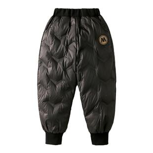 儿童白色羽绒裤男女童2025新款宝宝外穿三防加厚东北中小童保暖裤