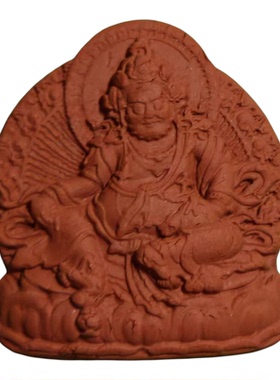 黄财神擦擦佛像手工烧制防水挂坠