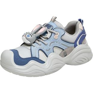 天美意疯狂动物城联名嘟嘟脸丑萌鞋高帮休闲鞋女加绒运动老爹鞋