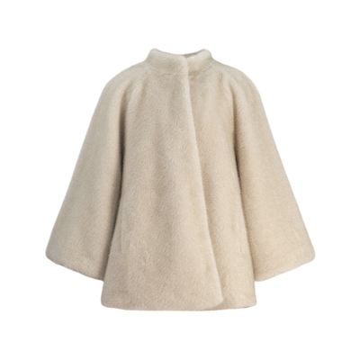 【咸鱼专属】ESEK 复古千金风 宽松气质毛毛外套 女款秋冬