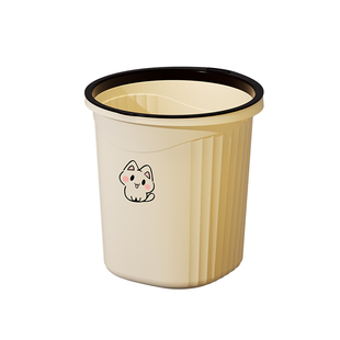 卡通奶油风家用垃圾桶加厚高颜值卧室卫生间垃圾桶纸篓加大翻盖
