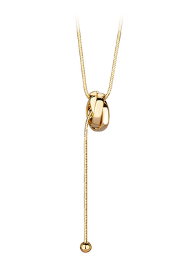 金色毛衣链长款双环项链女2025新爆款精致高级感小众配装饰链秋冬