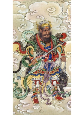 明代水陆画扶天广运赵天君赵公明赵元帅明代画水陆画