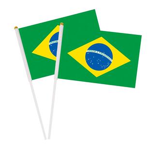 巴西国旗户外旗手摇旗中巴串旗办公桌旗公司企业旗帜世界各国旗子运动会小旗定做装饰吊旗落地旗3号4号旗定制