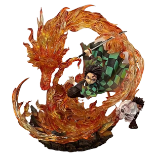 鬼灭之刃盲盒手办炭治郎水柱富冈义勇祢豆子炎柱模型摆件礼物玩具