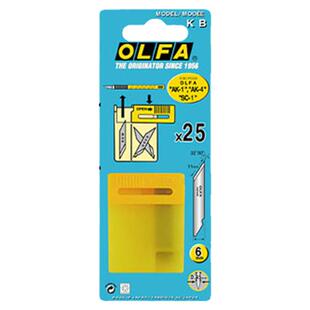 日本原装进口OLFA爱利华KB 刻刀宽6MM笔刀刀片25片装  雕刻刀刀片