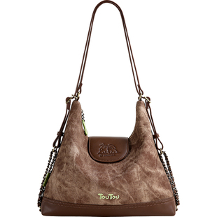 TOUTOU线条小狗联名托特包大容量双肩包一包多用腋下包送生日礼物