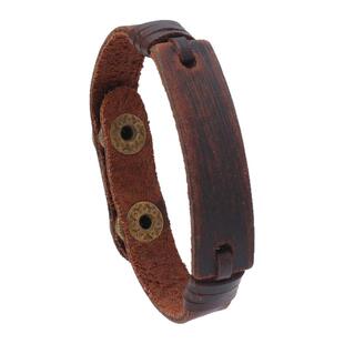 欧美外贸饰品简约创意光板多层真皮手链三色文艺复古皮手环做旧男