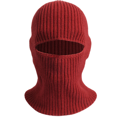 加大红色巴拉克拉法帽冬保暖