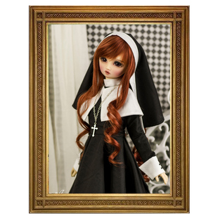 AMORS品牌新品娃衣套装bjd娃衣346分巨婴尺寸修女服装COS洋装