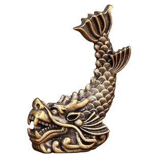 鸱吻厨房摆件解决在西北角专用金属贴避火龙螭吻鸱尾铜质开门见灶