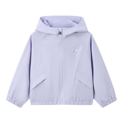 New Balance nb童装女童春秋时尚休闲紫色连帽短款外套ND7AF14152