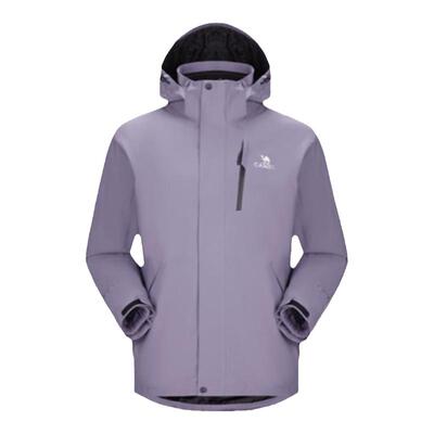 【凝夜紫】骆驼3514系列冲锋衣男女三合一户外防水登山服紫色外套