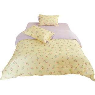 春日蛋糕 原创设计奶油树莓碎花全棉床上四件套100棉床单床笠被套