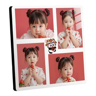 全家福定制洗照片做成四宫格相框摆台挂墙画框儿童相册加打印高级