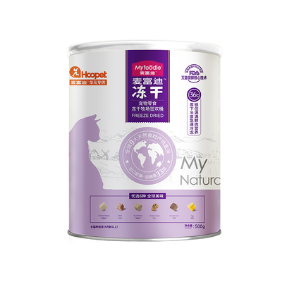 麦富迪冻干盛宴桶500g猫咪零食冻干鸡胸肉小鱼干狂欢十全营养桶