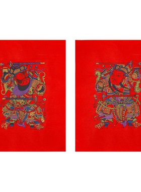 武强《鞭锏门神》秦琼敬德年画