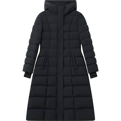 播商场同款连帽长款龟背羽绒服女秋冬新款收腰外套BDS4RD3605