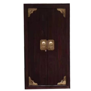 实木中式仿古大门庭院别墅围墙大门寺庙宗祠祠堂自建房菠萝格大门