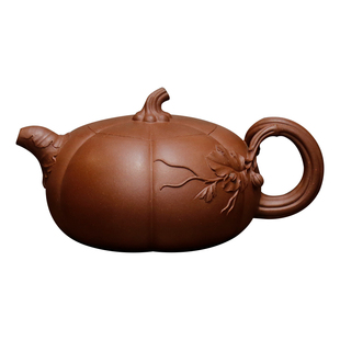 南瓜 助工黄靓全手工原矿段泥/底槽青正宗宜兴紫砂壶家用功夫茶具