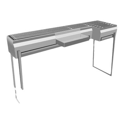 商用包钢烤炉户外木炭抽屉加厚