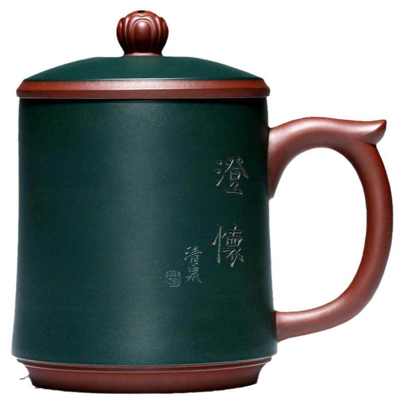 宜兴紫砂杯大容量纯手工男女士款中式复古办公茶杯原矿泡茶水杯子