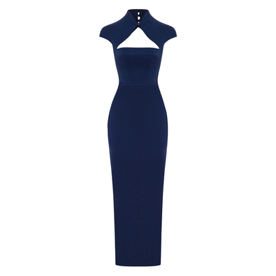 简单大方长款气质晚礼服连衣裙