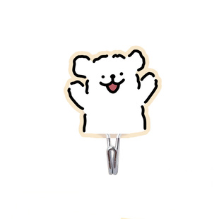 可爱小狗免打孔挂钩强力粘胶厨房墙壁门后粘钩卫生间浴室脸盆毛巾