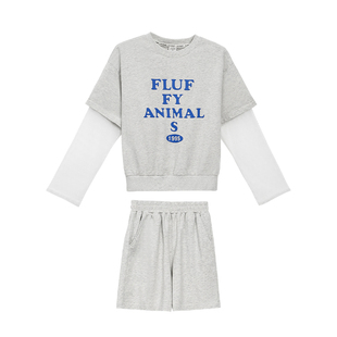 Livheartkids女童短袖短裤套装女夏2025新款中大童休闲运动两件套