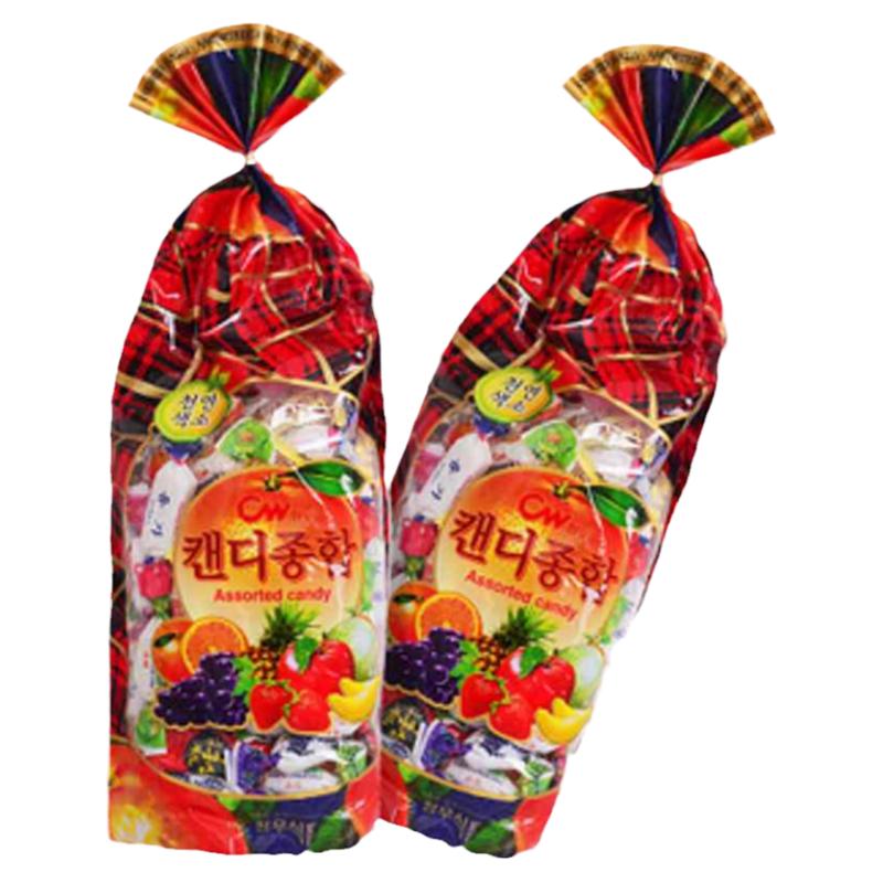 韩国清佑喜糖 CW青右牌综合硬糖水果味600g/袋年货糖零食婚庆糖果
