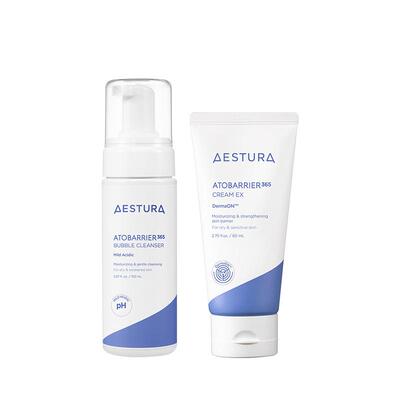 【38返场】AESTURA/瑷丝特兰保湿屏障修护面霜洁面泡沫套组