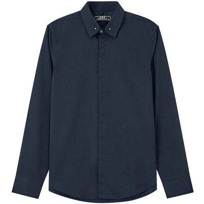 通勤方领长袖jdv白衬衫